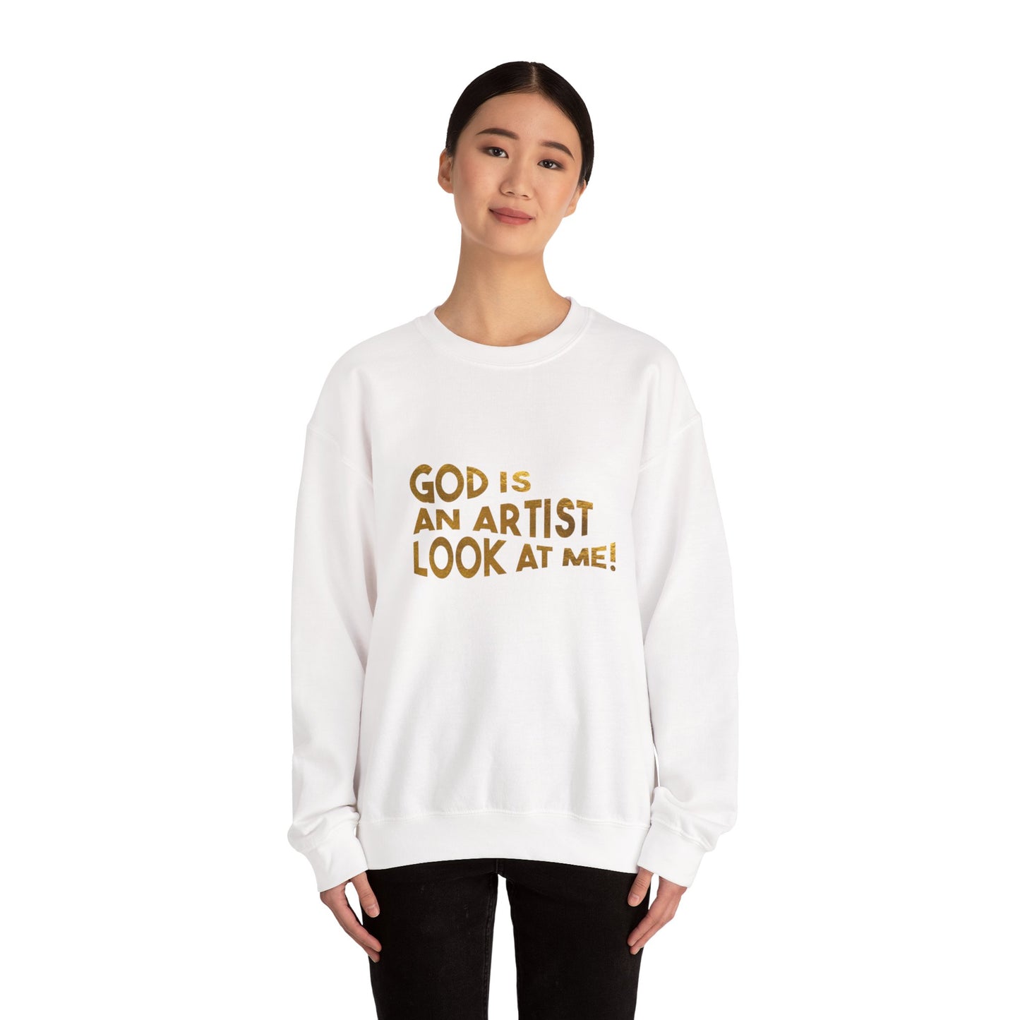 God Is an Artist Crewneck Sweatshirt - Inspirational Sweatshirt, Unisex Gift, Spiritual Wear, Cozy Pullover, Art Lover Apparel