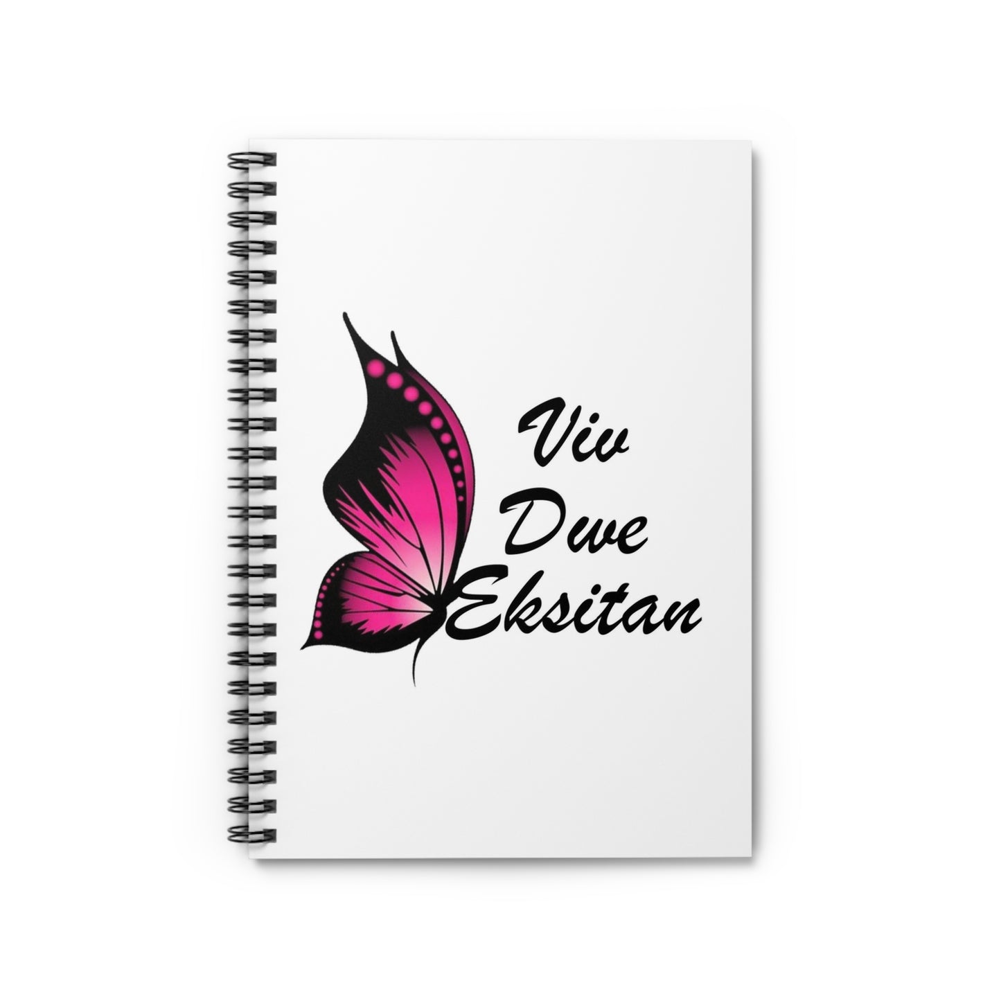 Inspirational Butterfly Spiral Notebook - Ruled Line for Journaling