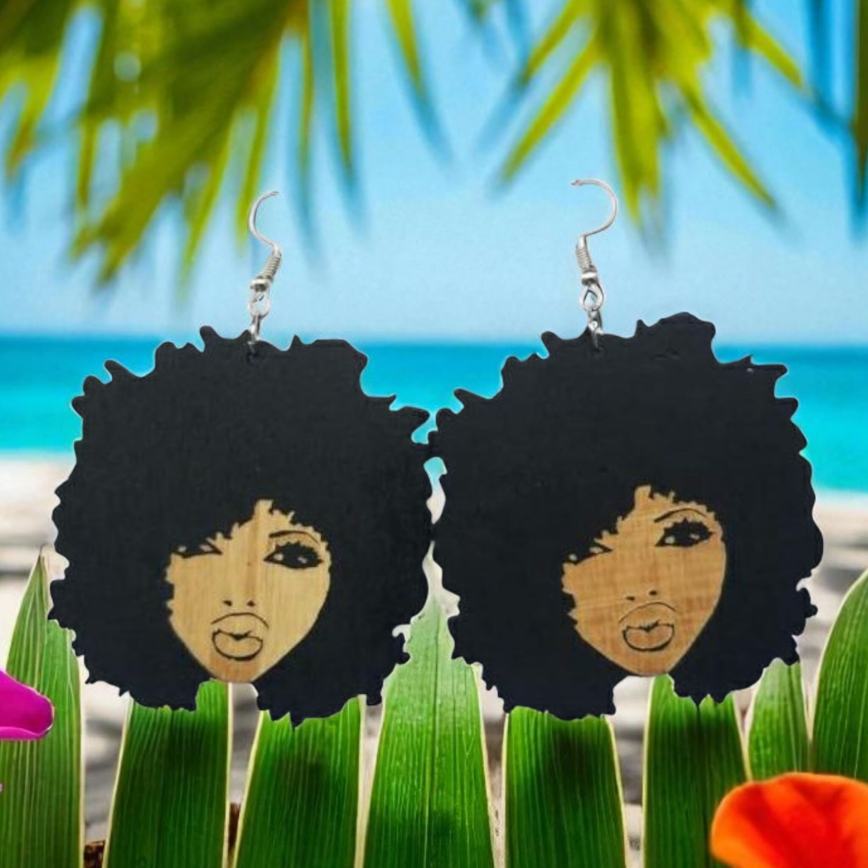 Afro Queen Statement Earrings.Lightweight, Bold & Unapologetically You