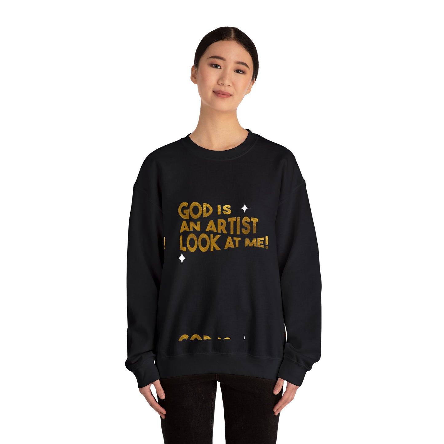 God Is an Artist Crewneck Sweatshirt - Inspirational Sweatshirt, Unisex Gift, Spiritual Wear, Cozy Pullover, Art Lover Apparel