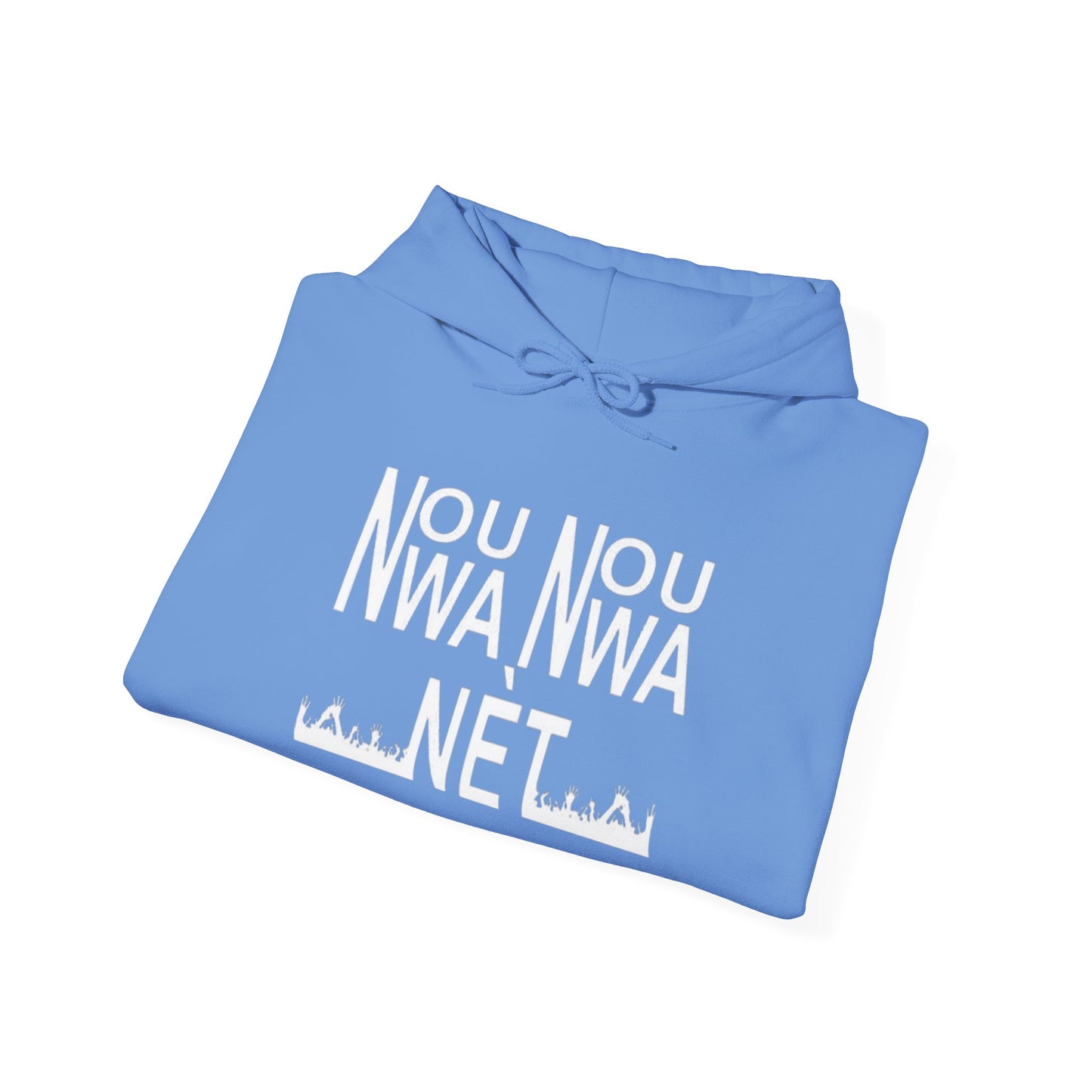 Minimalist Unisex Heavy Blend Hoodie - Soft White Sweatshirt for Casual Style