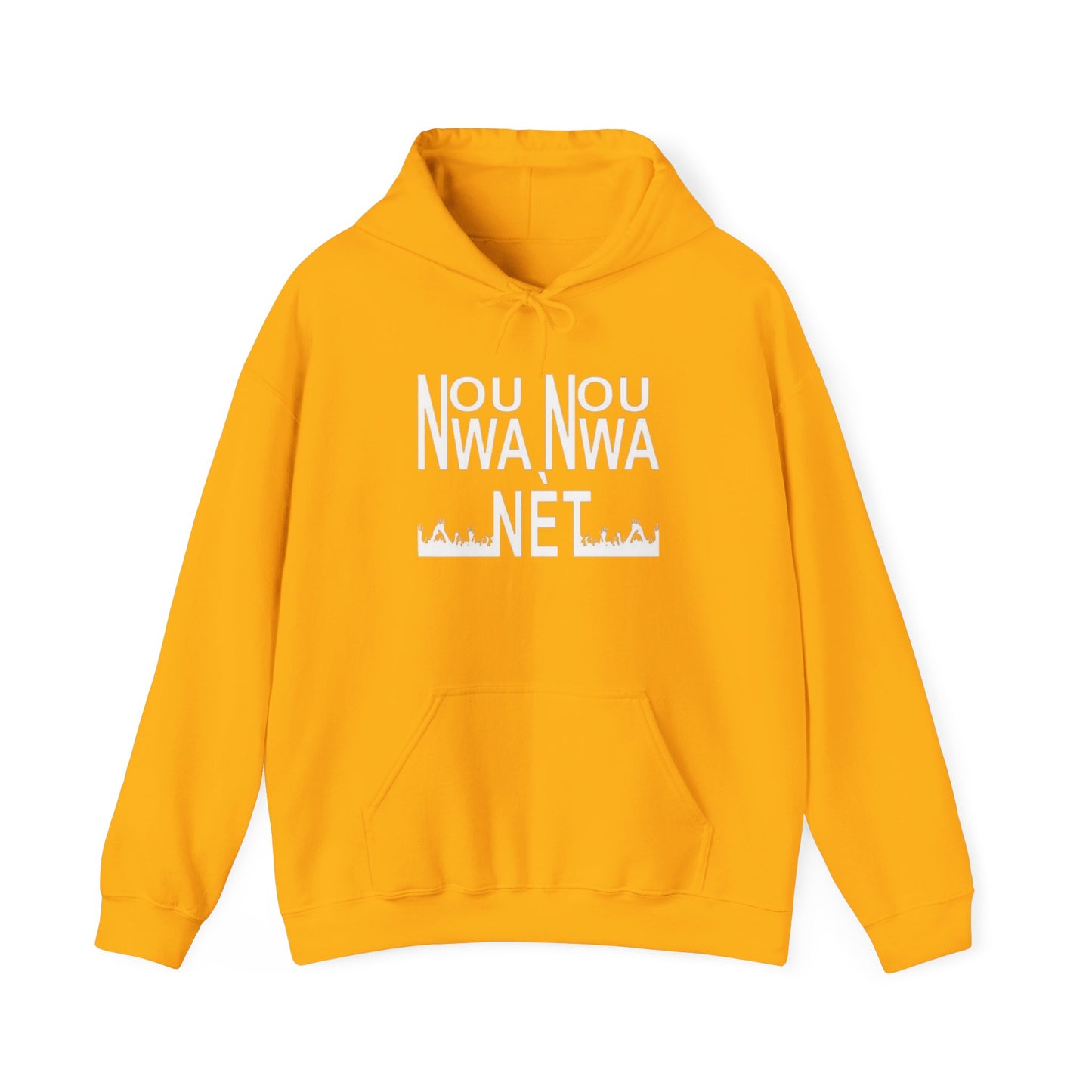 Minimalist Unisex Heavy Blend Hoodie - Soft White Sweatshirt for Casual Style