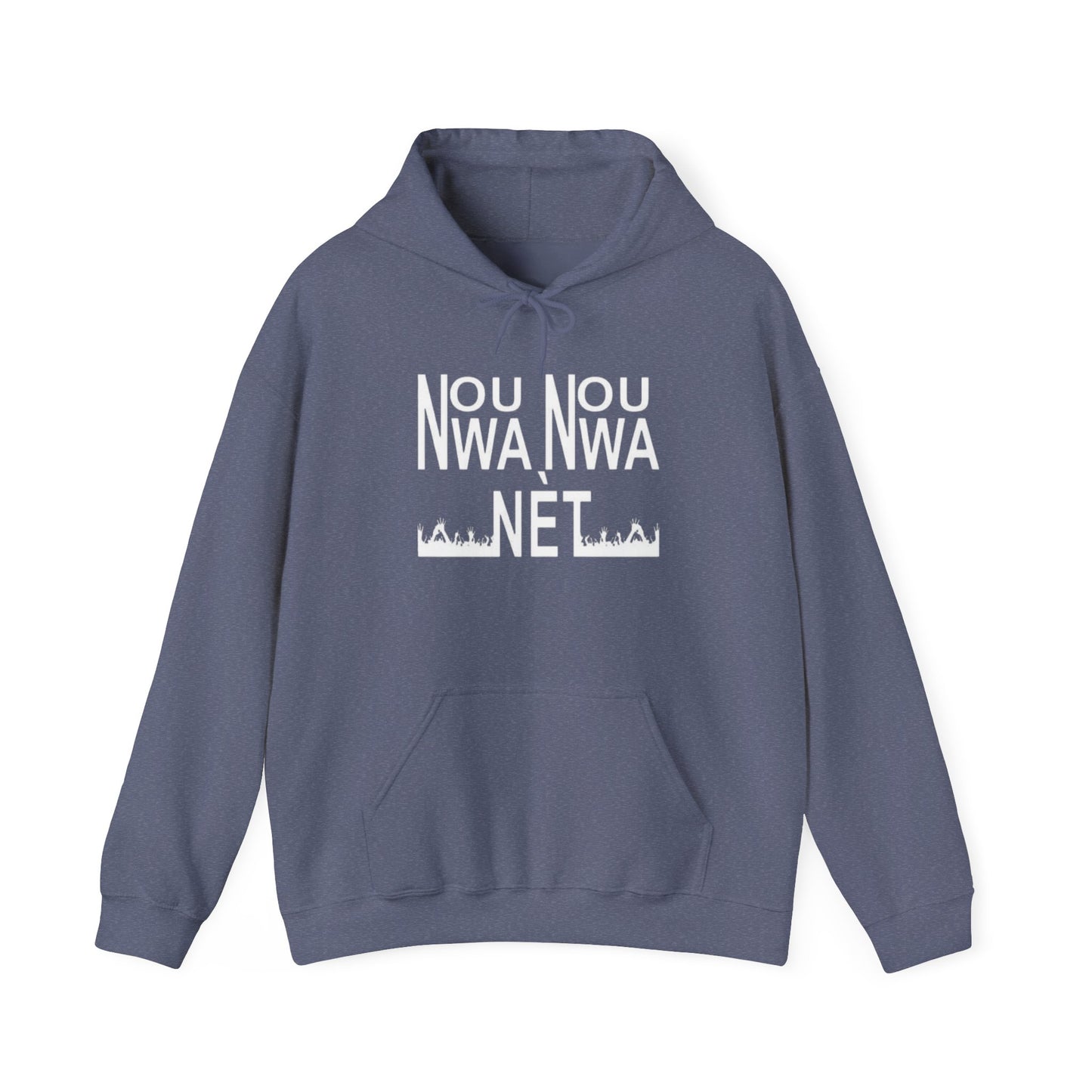 Minimalist Unisex Heavy Blend Hoodie - Soft White Sweatshirt for Casual Style