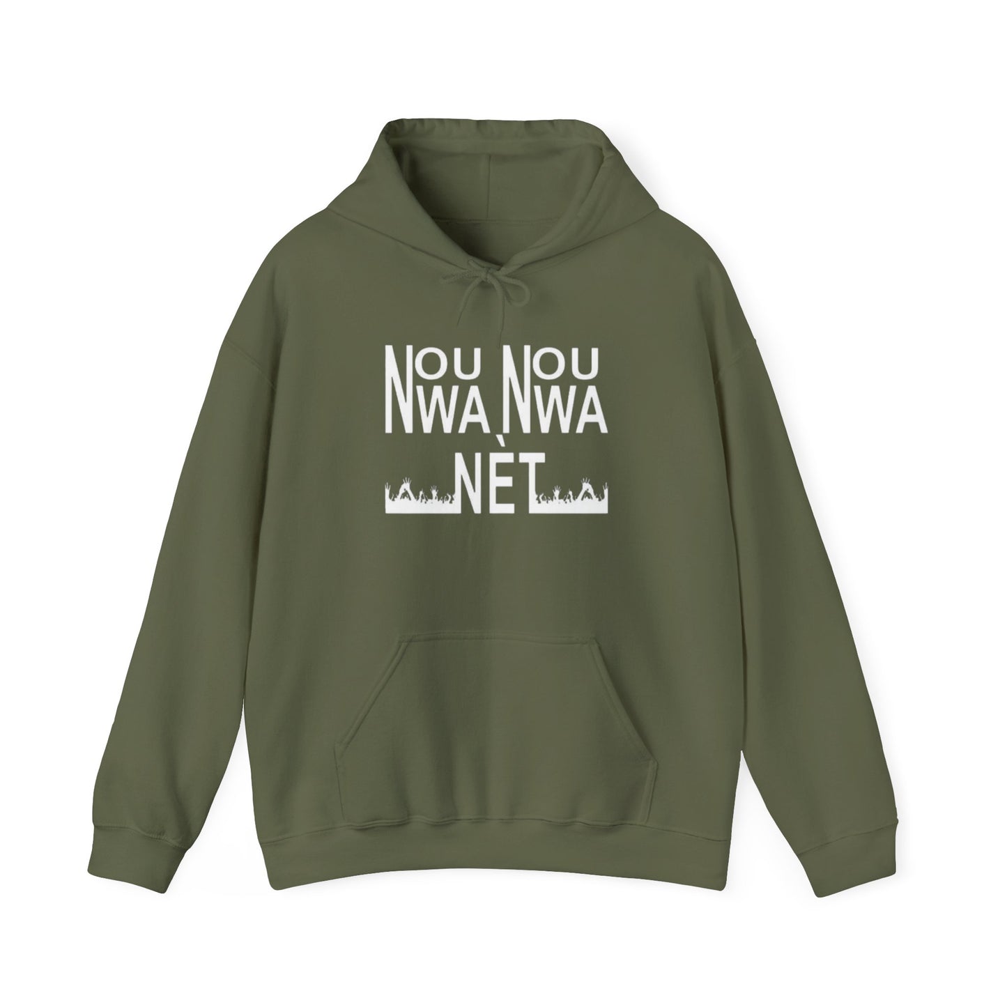 Minimalist Unisex Heavy Blend Hoodie - Soft White Sweatshirt for Casual Style