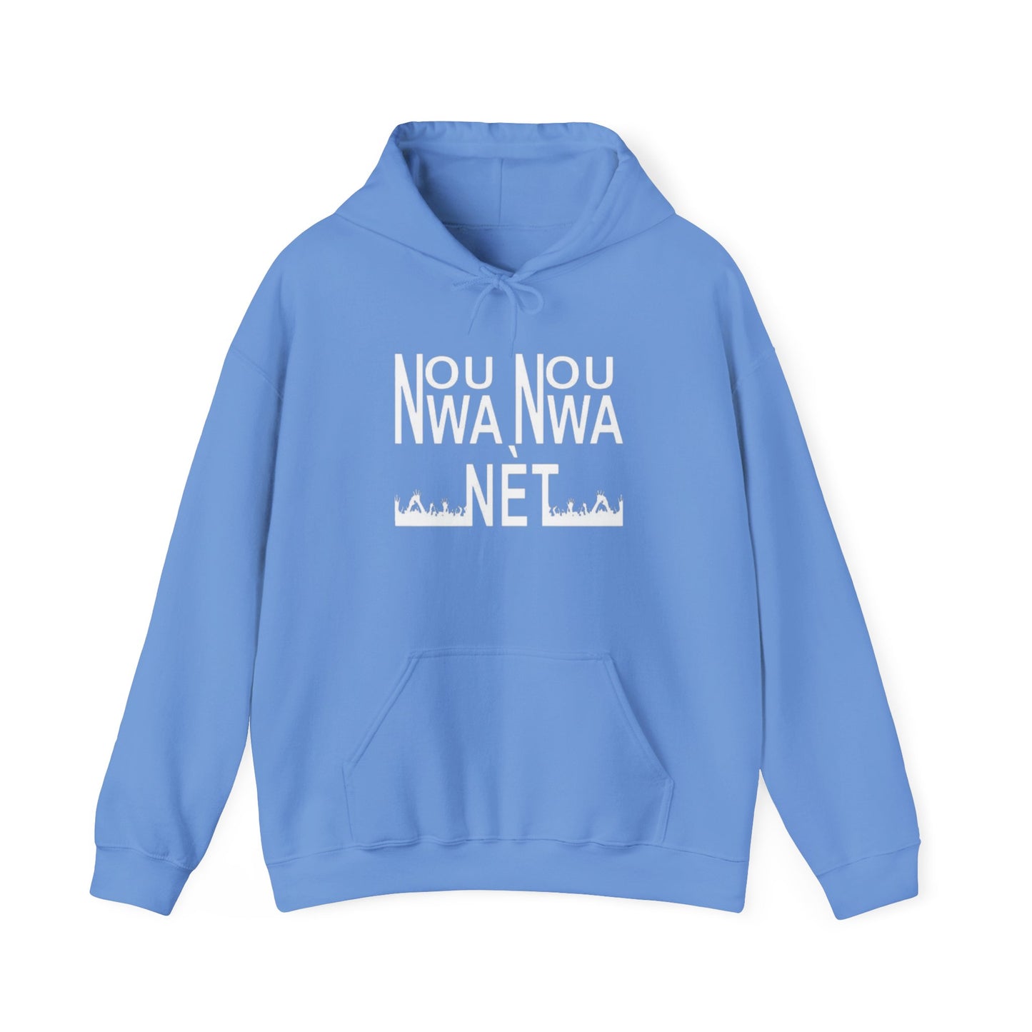 Minimalist Unisex Heavy Blend Hoodie - Soft White Sweatshirt for Casual Style