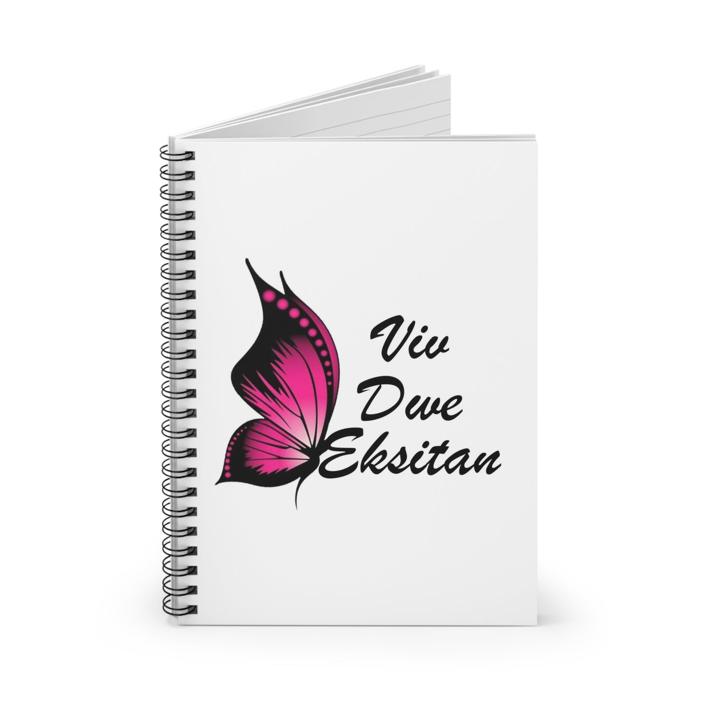 Inspirational Butterfly Spiral Notebook - Ruled Line for Journaling