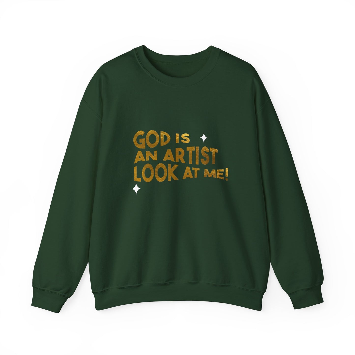 God Is an Artist Crewneck Sweatshirt - Inspirational Sweatshirt, Unisex Gift, Spiritual Wear, Cozy Pullover, Art Lover Apparel