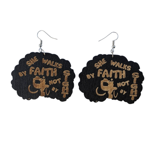 She walks by faith