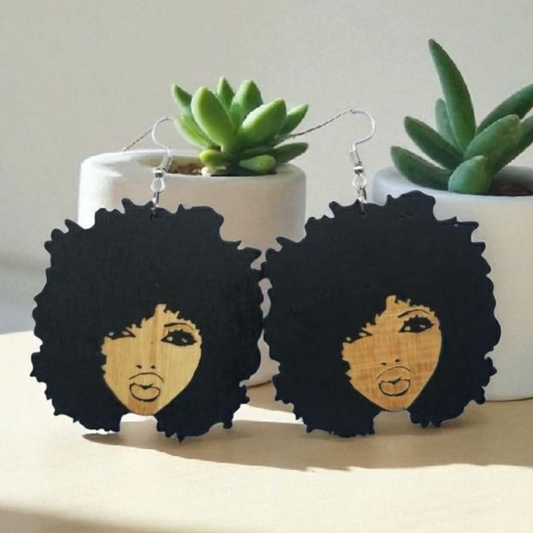 Afro Queen Statement Earrings.Lightweight, Bold & Unapologetically You